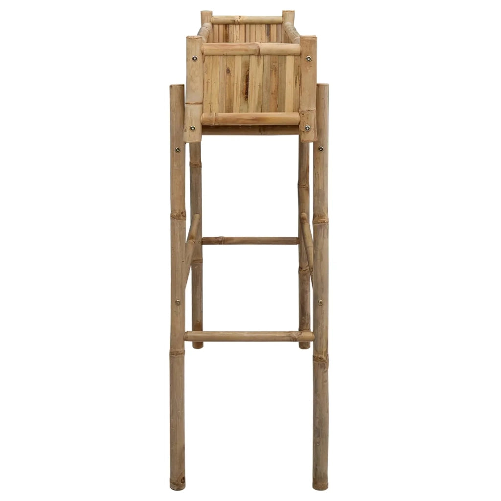 Vaso da Giardino con Supporto Naturale 100 x 38 x 114 cm Bambù