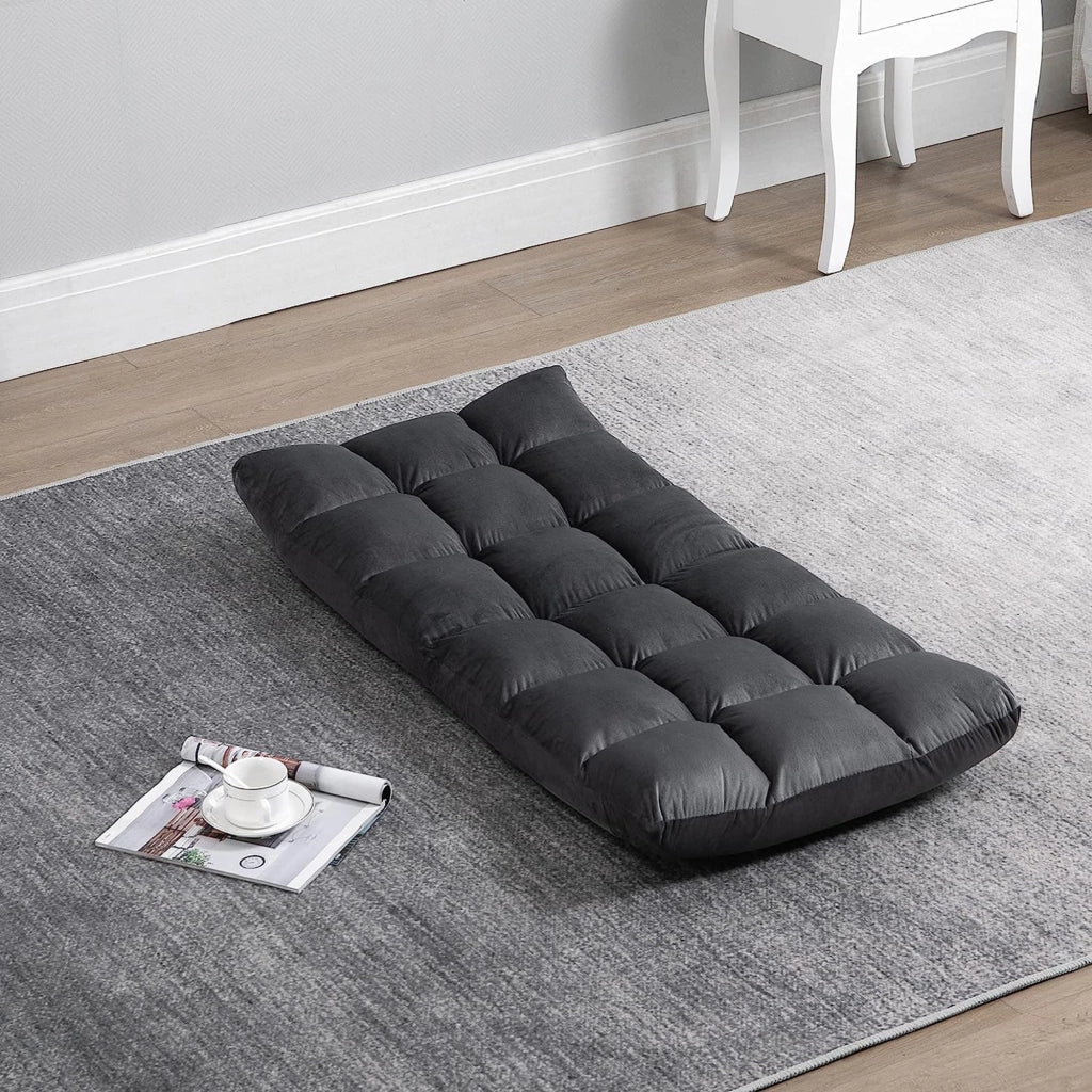 Poltrona a bassa seduta ¨C Zephmum ¨C Grigio Tessuto 55x71x53.5 cm