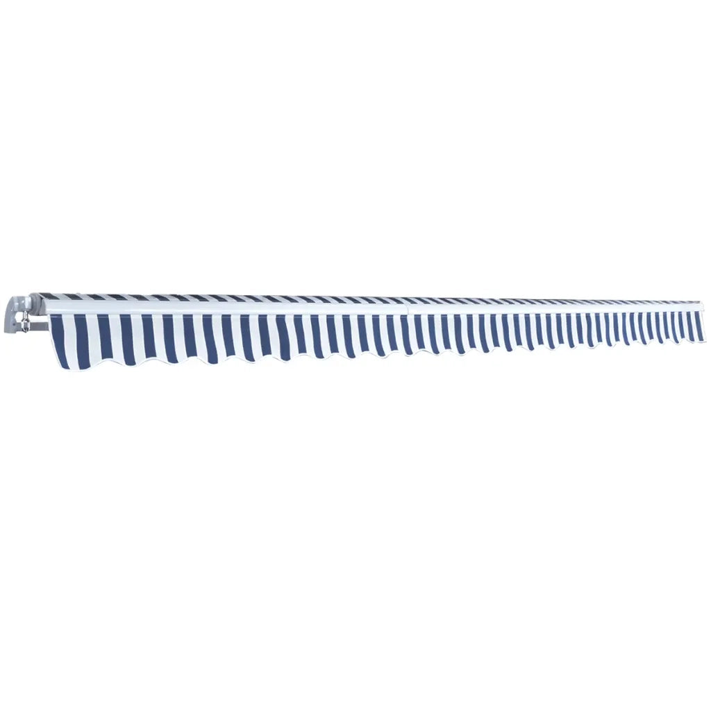 Tenda da Sole Pieghevole Manuale 500 cm Blu/Bianca cod mxl 73739