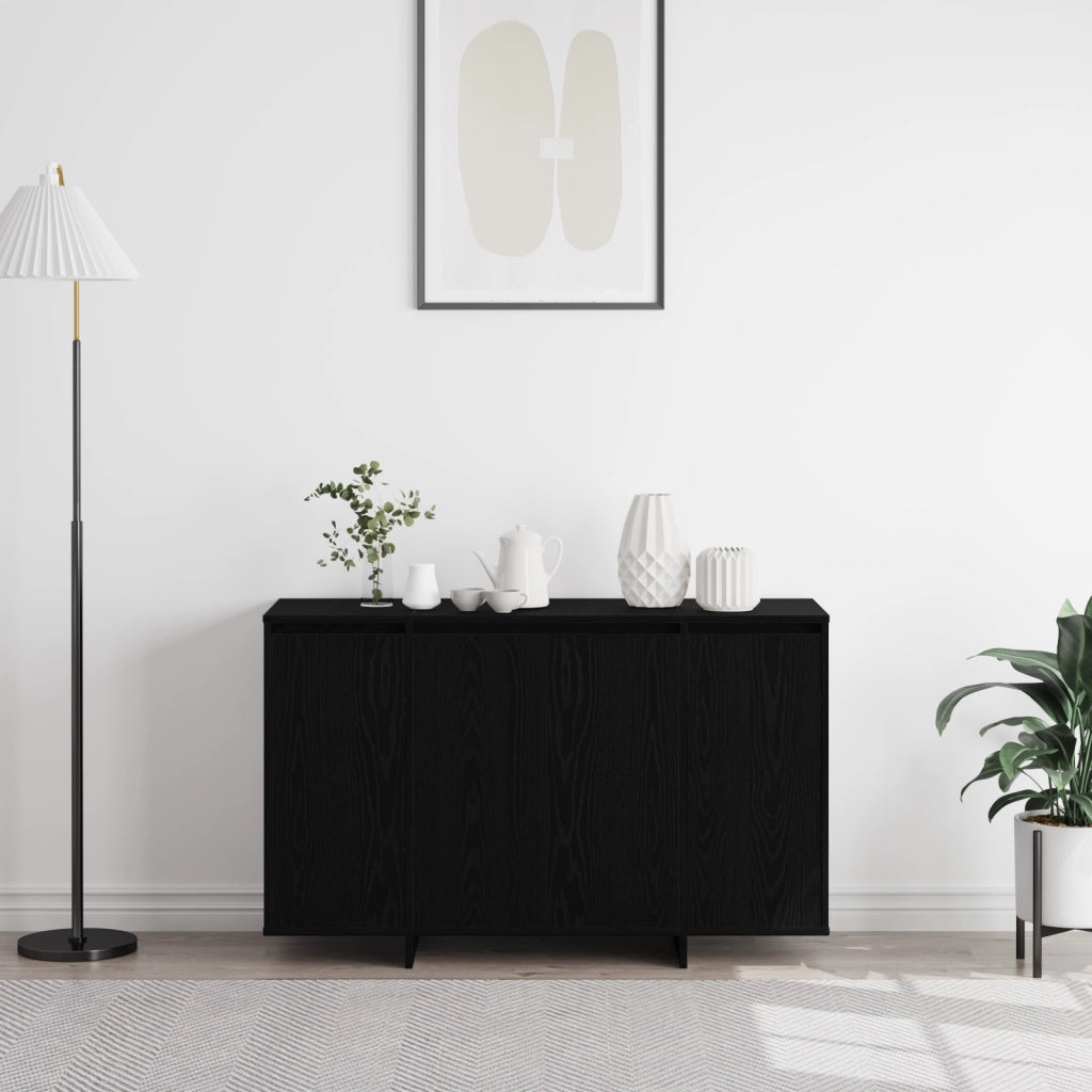 Credenza Nera in Rovere Rovere Nero Legno 120 x 41 x 75 cm