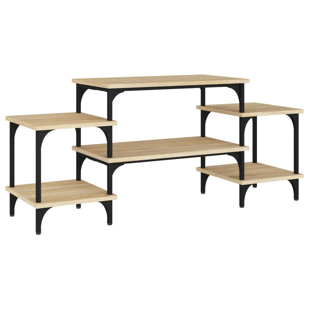 Mobile TV multimediale mensola TV credenza TV sala da pranzo soggiorno camera da letto rovere Sonoma 117 x 35 x 52 cm legno ingegnerizzato marrone 02_0027459