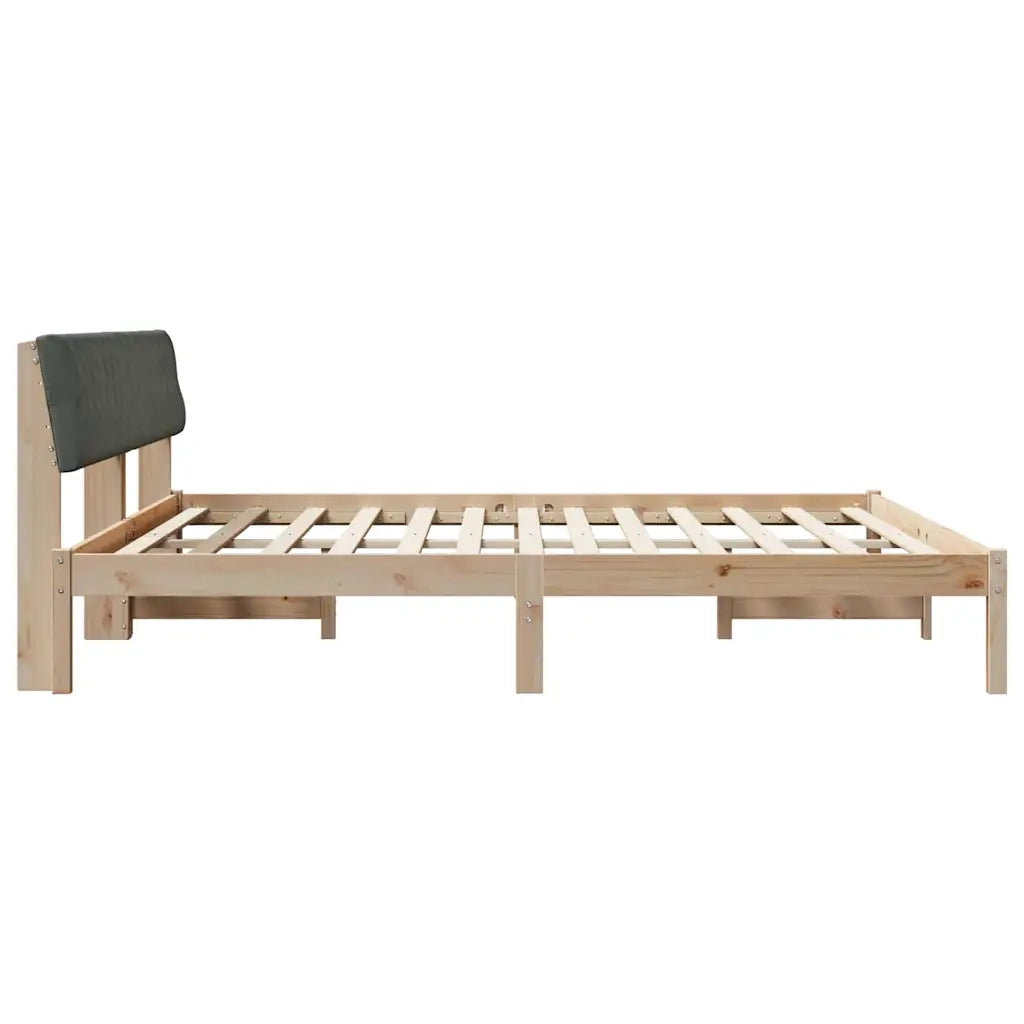 Struttura del letto-Giroletto marrone e grigio scuro 200 x 200 cm 409791