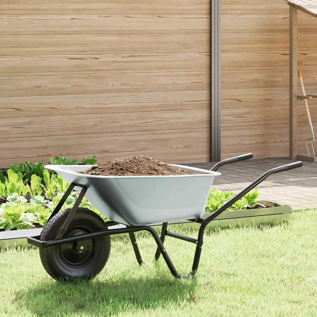 Carriole Argento e Nero 141 x 60 x 57 cm Acciaio CFW3896250