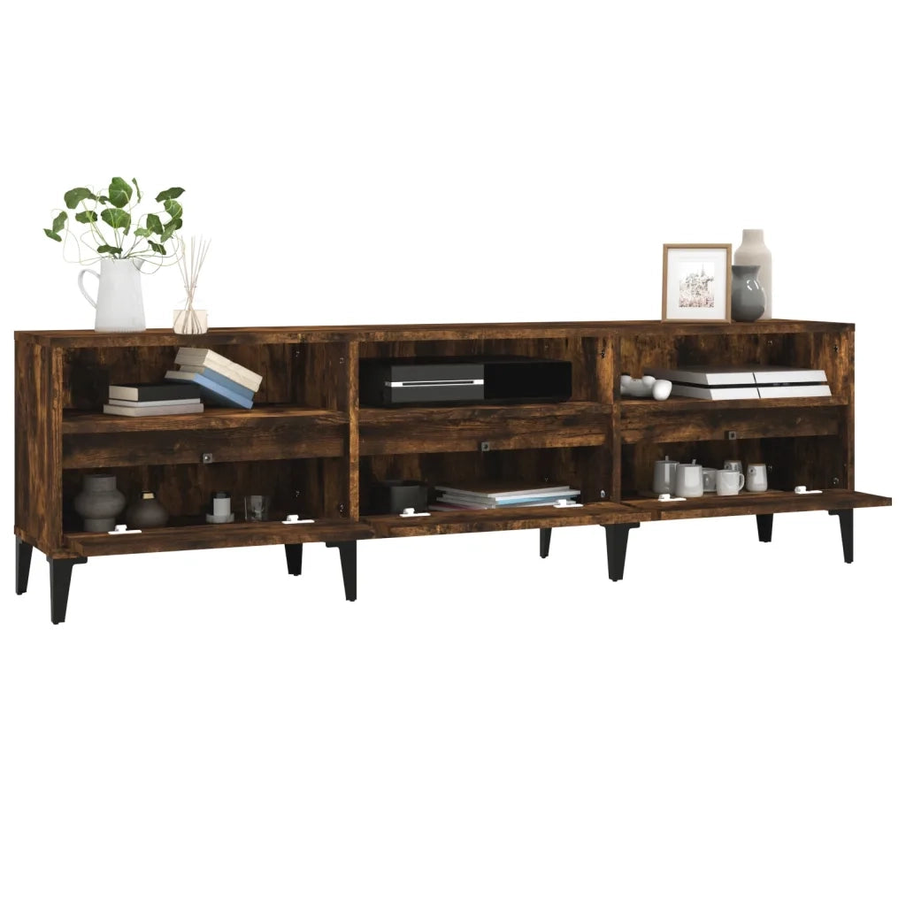 Mobile TV | Armadietto TV | Mobile Porta TV Rovere Fumo 150x30x44,5 cm in Legno Multistrato