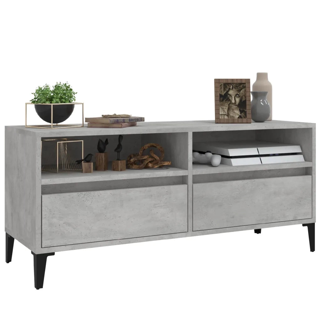 Mobile per TV Grigio Cemento 100x34,5x44,5 cm Legno Multistrato 831905