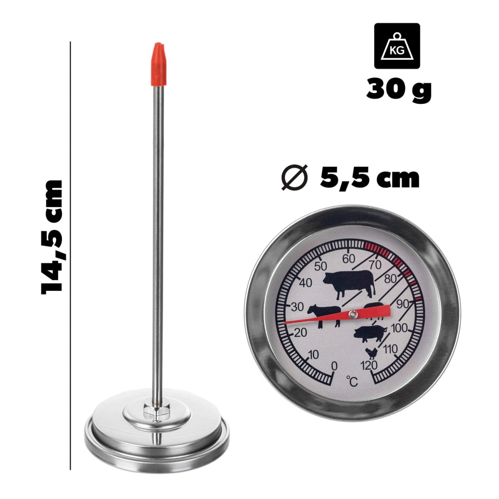 Termometro da cucina KADAX per carne, forno, affumicatore, griglia, arrostimento, sonda in acciaio inox