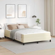 Struttura del letto con materasso Crema 160 x 200 cm Tessuto