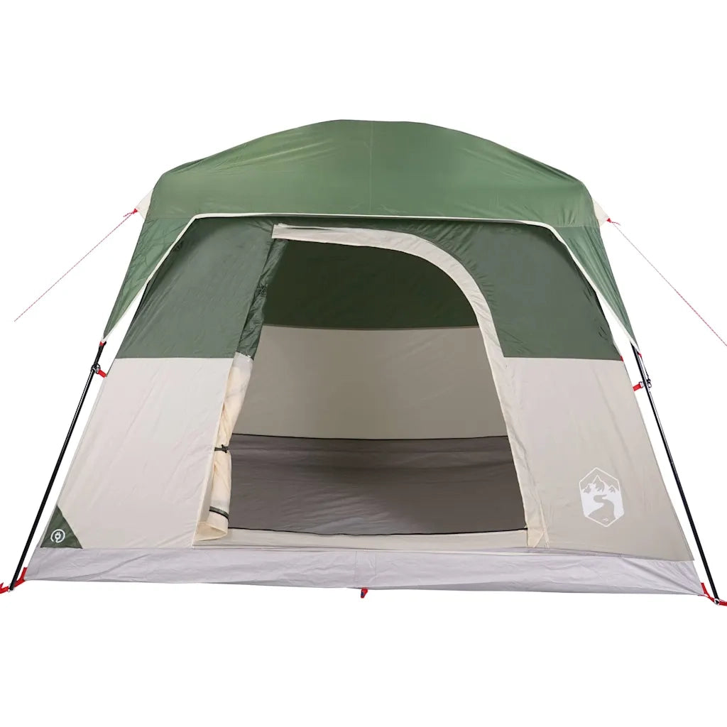 Tenda da Campeggio a Cabina per 4 Persone-Tenda per Escursionismo Verde Impermeabile 304060