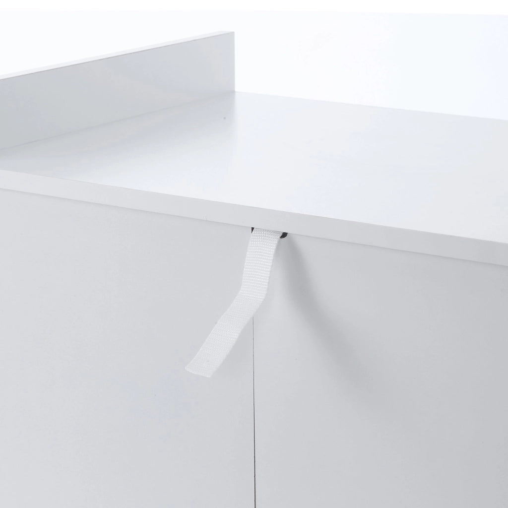Carrello da Cucina 60x40x77 cm in Legno Bianco e Rovere