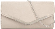 Clutch elegante avond con cinturino in pelle suède con catena e ombrello per donne