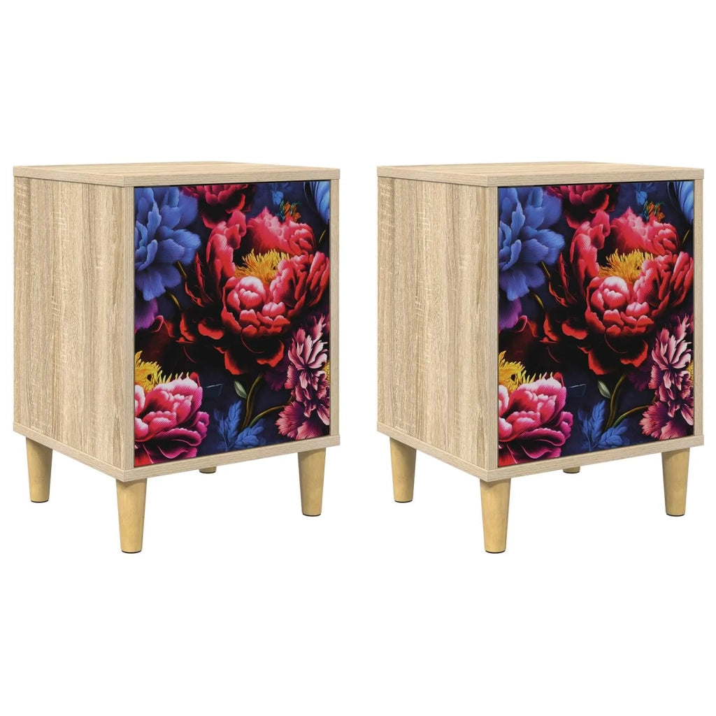 Armadio da Notte KIEL 2 pz Rovere Sonoma 36 x 33 x 50 cm 8007218