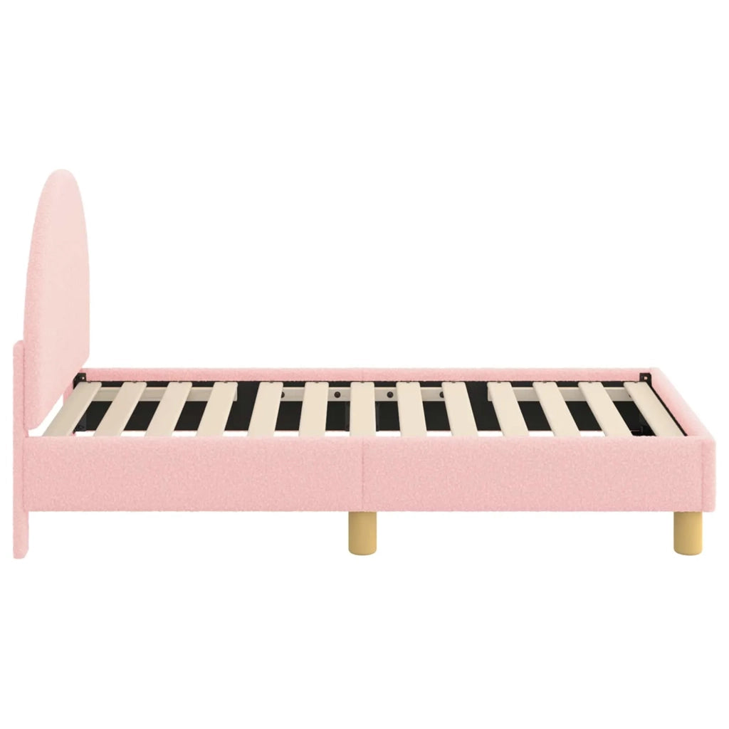 Struttura letto per bambini con testata-Giroletto per bambini Rosa 70 x 140 cm Boucl¨¦ 290073