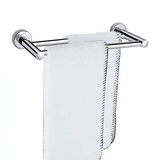Manicotto per asciugamani, doppio asciugamani da parete in acciaio inossidabile 304, 40 cm, finitura lucida, per bagno e cucina