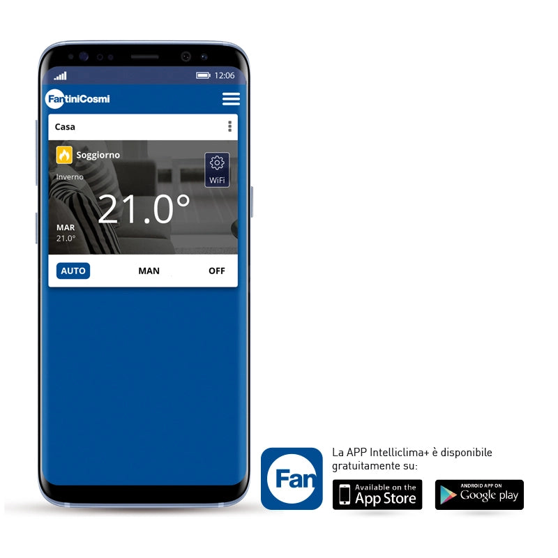 Cronotermostato Comando Remoto Smart Compatibile Con Generatori Di Calore Con Open Therm WIFI Fantini C800WIFIOTRQ