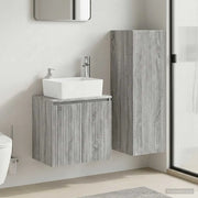 Set di mobili per il bagno 2 pz Sonoma grigio 3406129