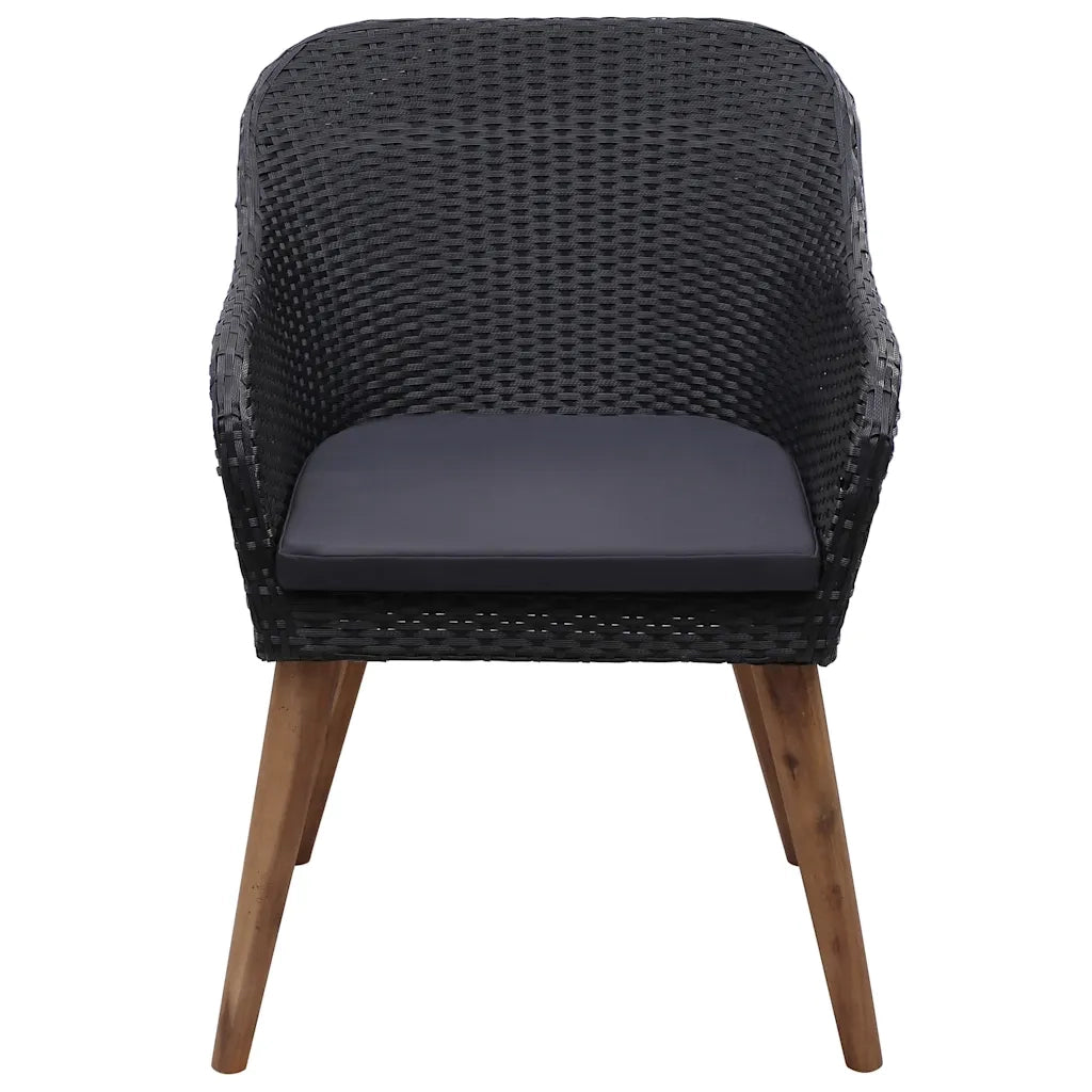 Set Mobili da Pranzo per Giardino 3 pz | Set Salotto da Giardino Nero