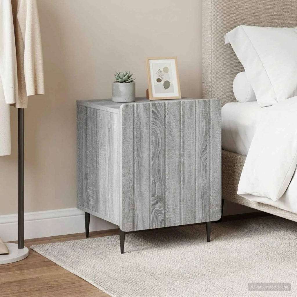 Armadio da Notte 2 pz Grigio Sonoma 43 x 34,5 x 52 cm 894348