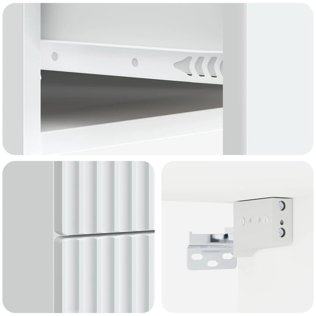 Mobiletto da notte a muro 2 pcs Bianco 34,5 x 33 x 40 cm