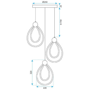 Lampada Led G022-3cpr Black