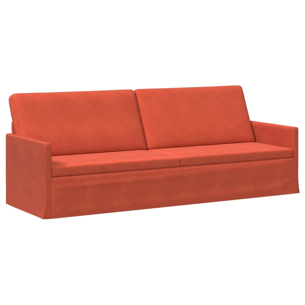 Set di divani 2 pcs Rosso Arancio Tessuto in Cords 3433265