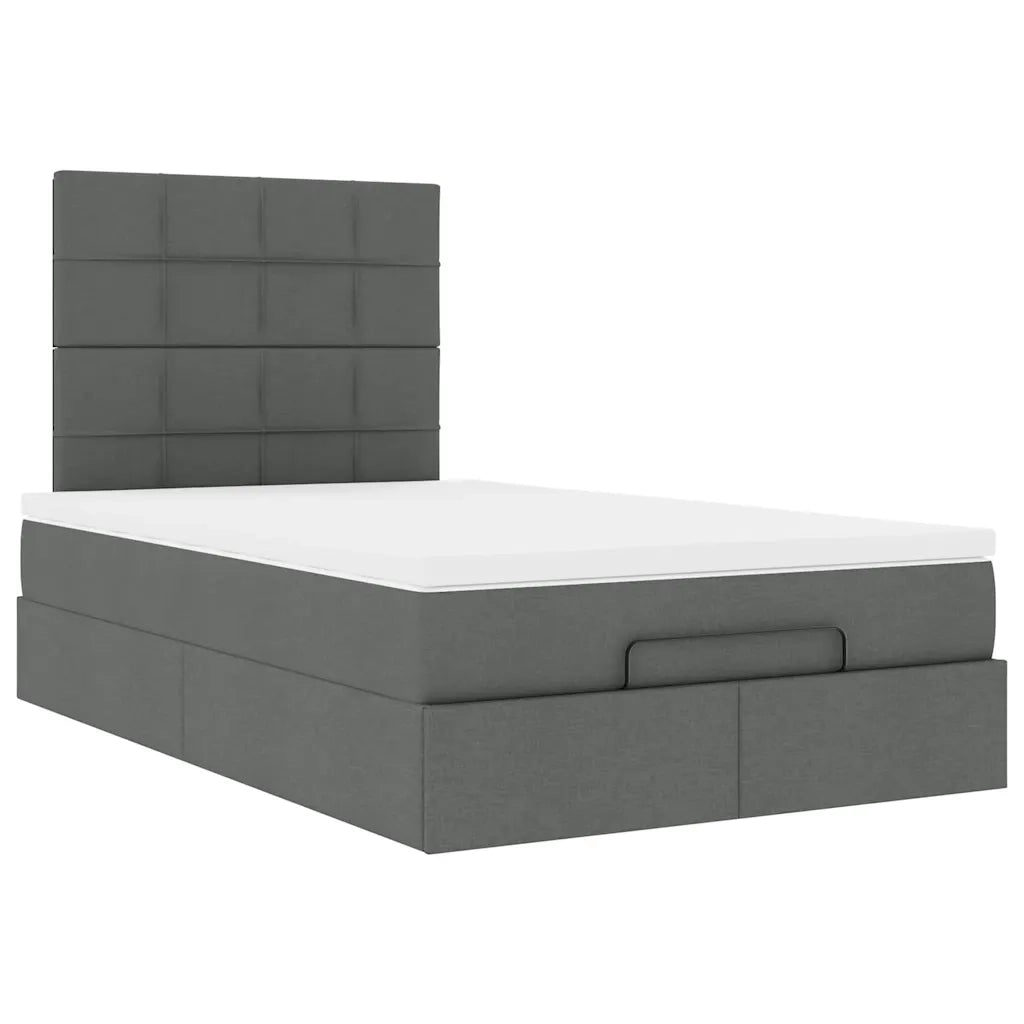 vidaXL Struttura Letto Pouf con Materasso 120x200 cm in Tessuto