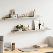 Mensole da Parete 2 pz Grigio Cemento 80x9x3 cm cod mxl 48792