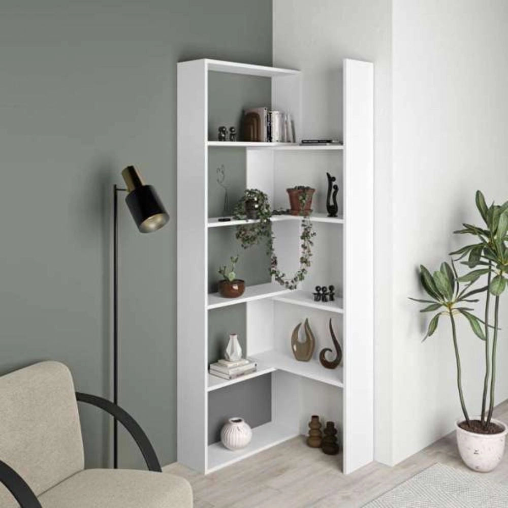 Libreria Wish estensibile angolare bianca 200h