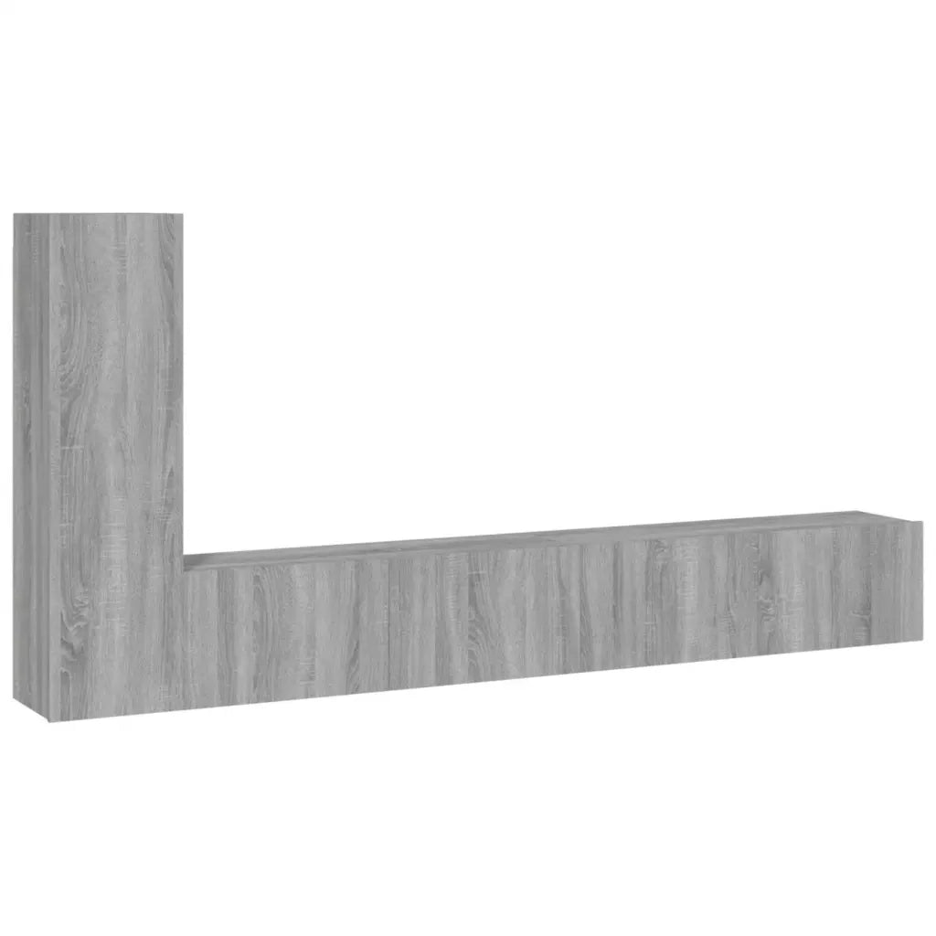 Set Mobili Porta TV 3 pz Grigio Sonoma in Legno Multistrato 3114324