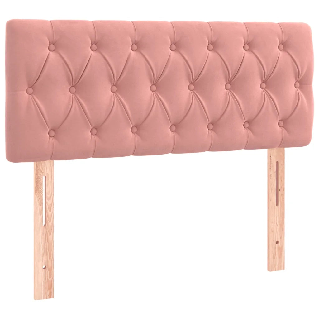 Letto a Molle con Materasso e LED Rosa 120x190 cm in Velluto 3270176