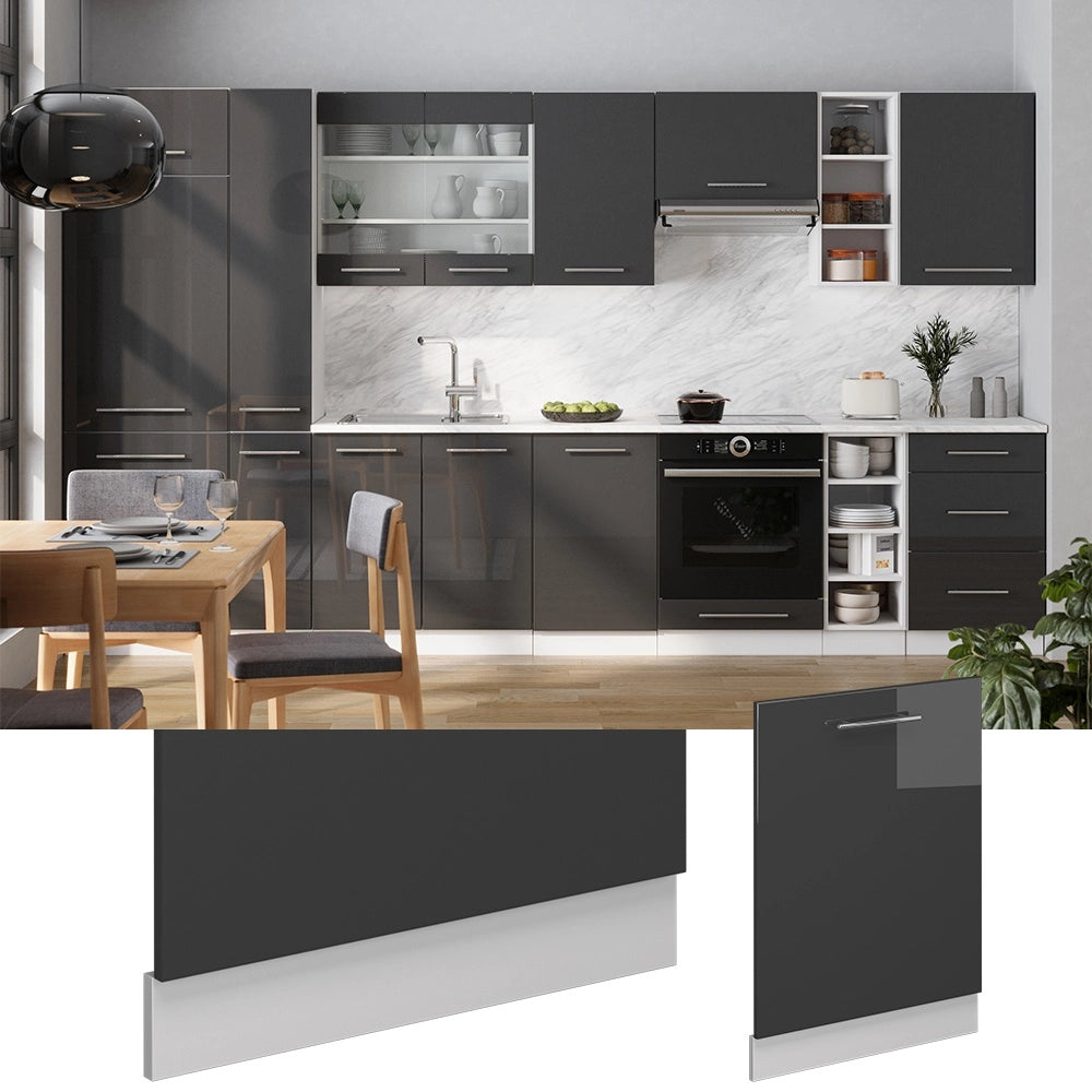 Pannello frontale della lavastoviglie Fame-Line Antracite lucido/Bianco 60 cm, PL Antracite Vicco