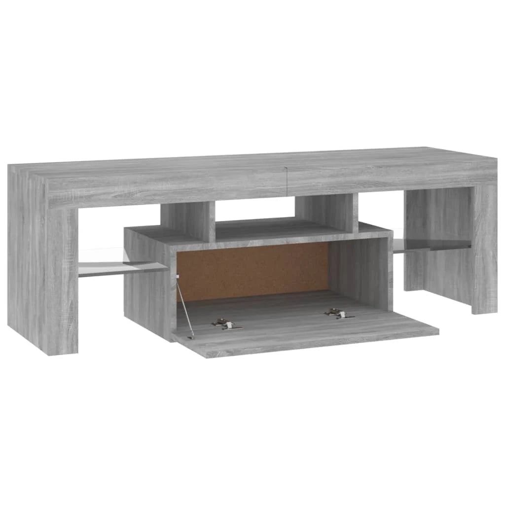 Mobile TV multimediale mensola TV credenza mobile TV sala da pranzo soggiorno camera da letto con luci LED Sonoma 120 x 35 x 40 cm grigio 02_0026801