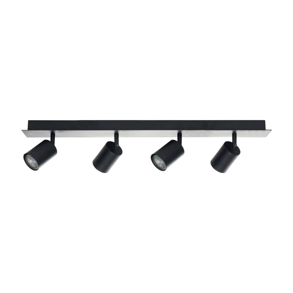 PLAFONIERA FORM 4 SPOT GU10 60X10XH21CM NERA