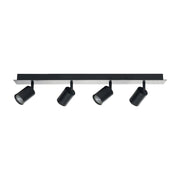 PLAFONIERA FORM 4 SPOT GU10 60X10XH21CM NERA