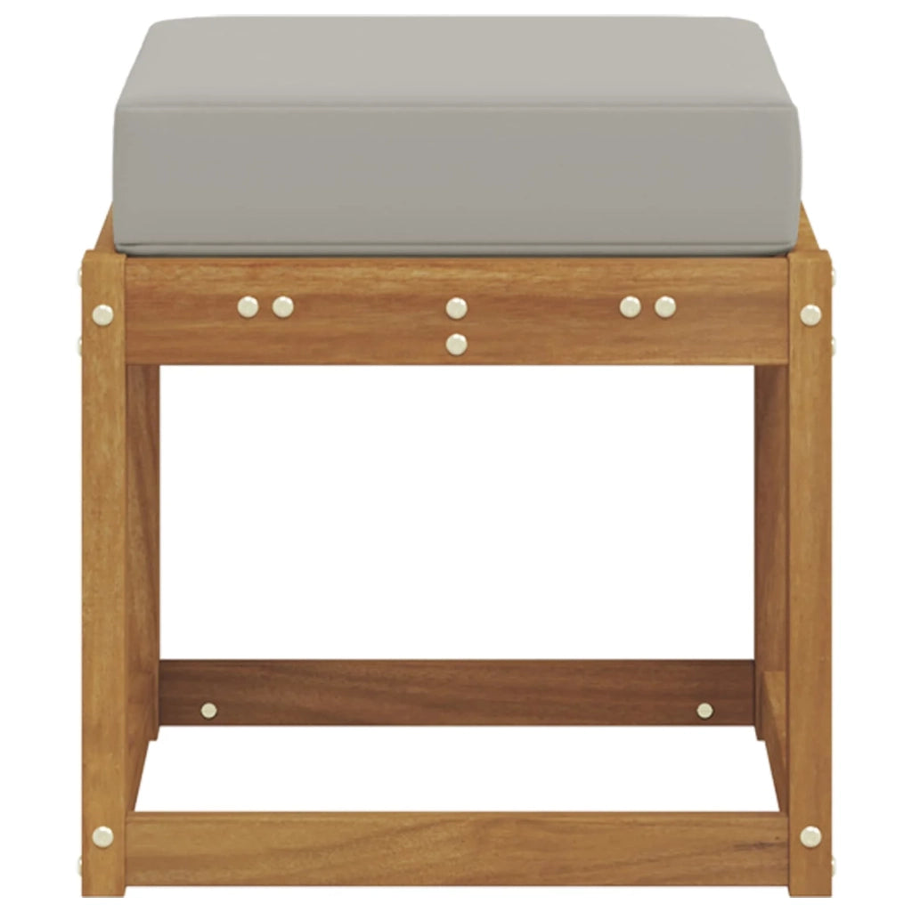Sedia da giardino-Panca Sgabello Grigio Naturale e Chiaro 43 x 43 x 37 cm