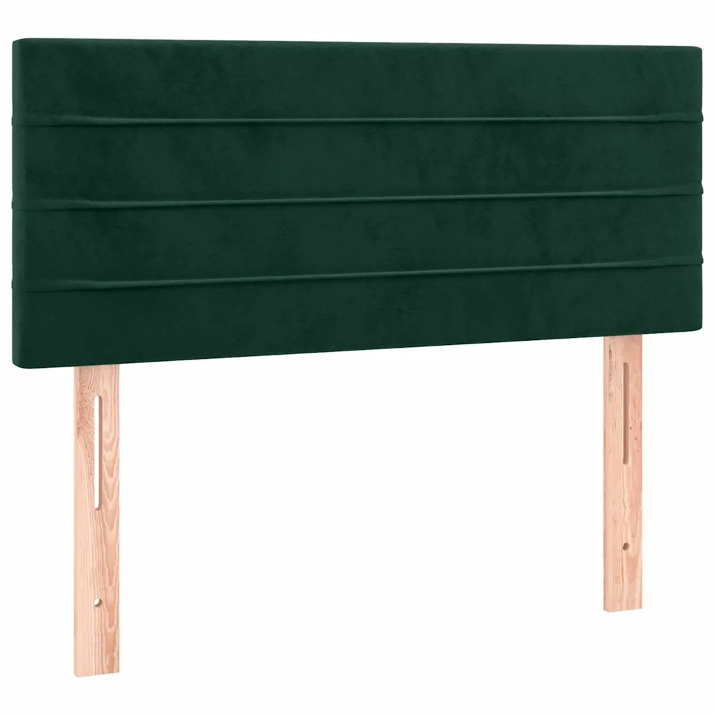 Giroletto a Molle con Materasso Verde Scuro 90x190 cm Velluto 3141338