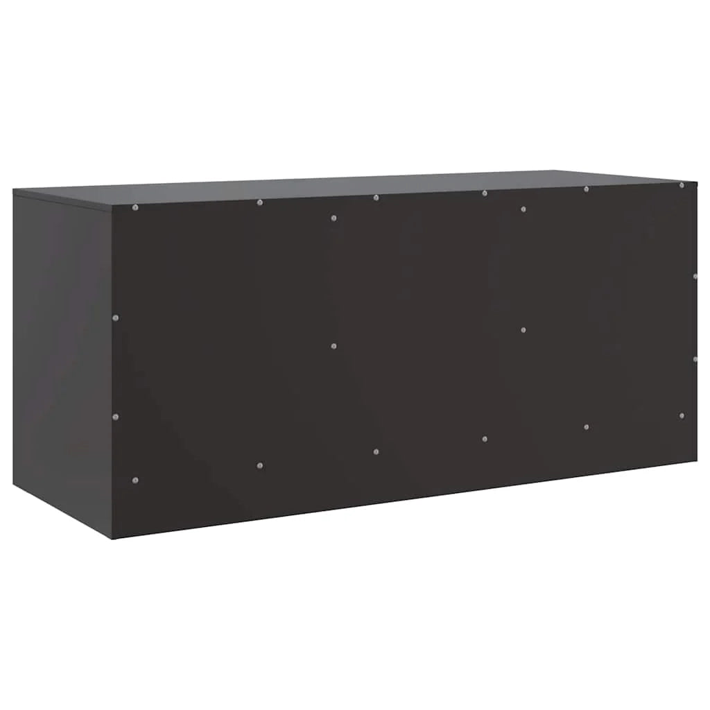 Mobile TV multimediale mensola TV credenza TV per sala da pranzo soggiorno camera da letto 99 x 39 x 44 cm acciaio nero 02_0026369