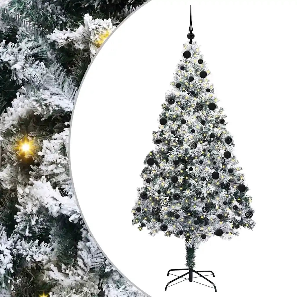 Albero di Natale Artificiale-Albero Natalizio con 300 LED Bianco 210 cm 232063