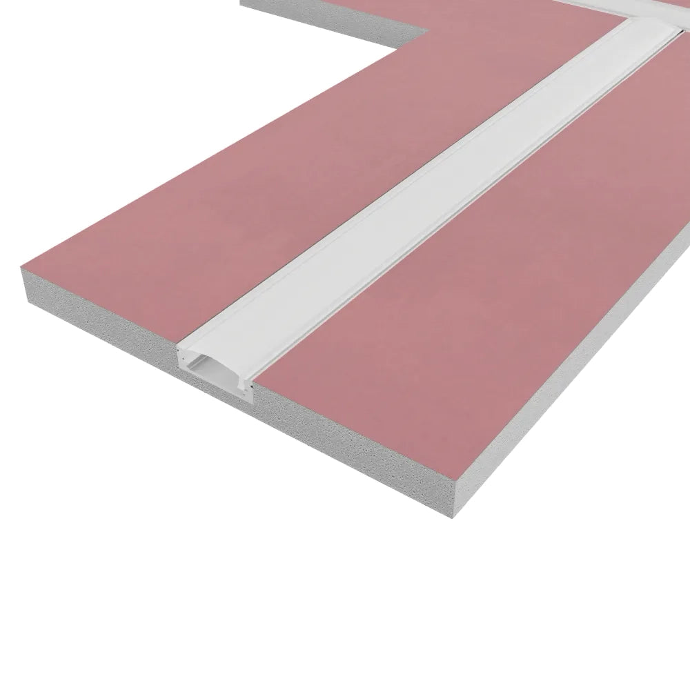 Cartongesso con profilo in alluminio integrato "T" ignifugo