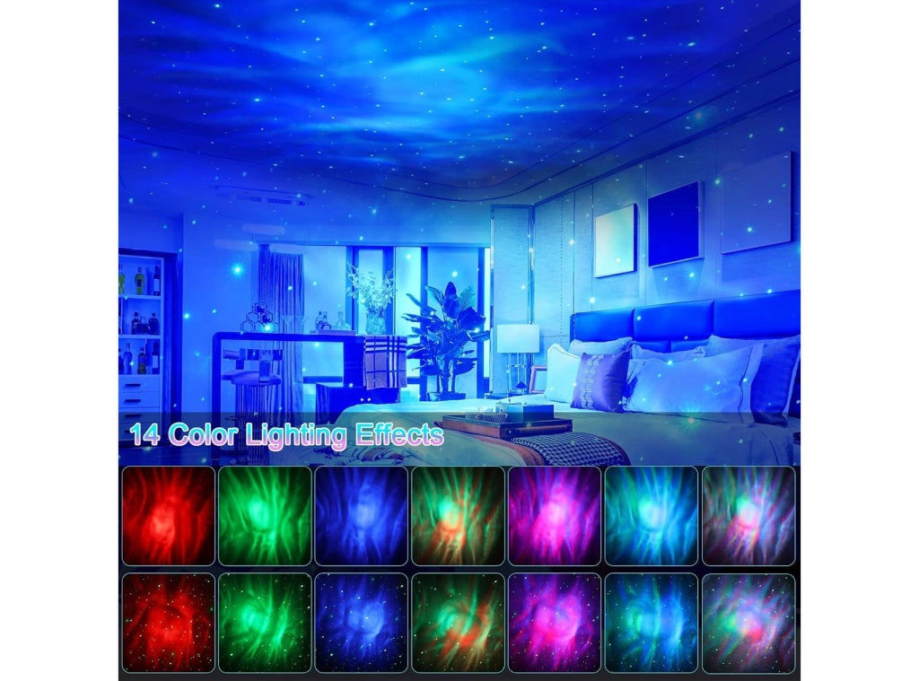 Lampada Proiettore Stelle Cielo Stellato Luce Rotante Nebulosa con Timer e Telecomando per Bambini Adulti Regalo Decorazioni