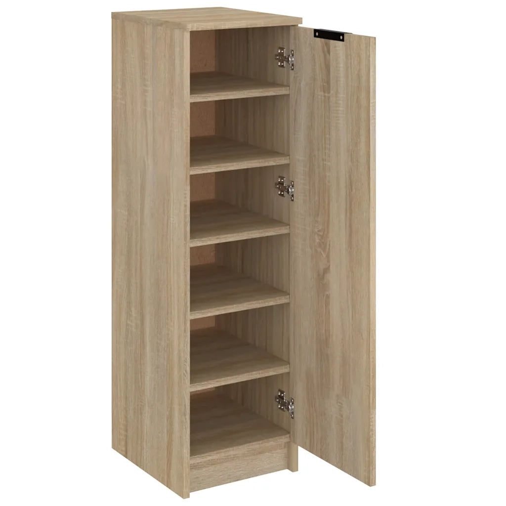 Scarpiera-Scaffale per scarpe Rovere Sonoma 30x35x100 cm in Legno Multistrato