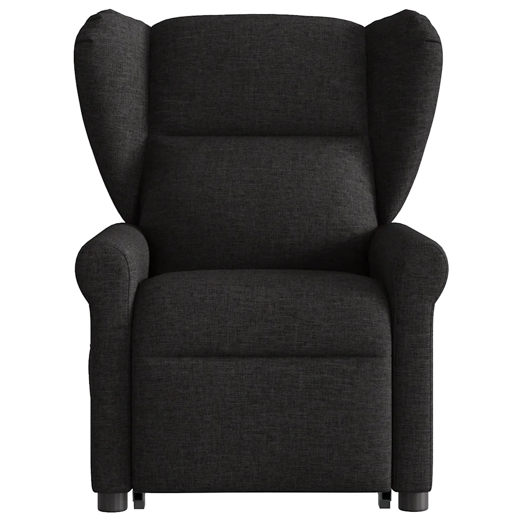 Poltrona Alzapersona Reclinabile Elettrica Nera in Tessuto 3303396