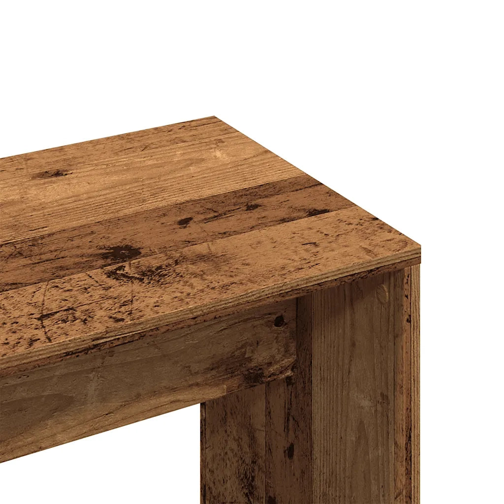 Sgabello da Toeletta Legno Vecchio 70x35x45cm Legno Multistrato