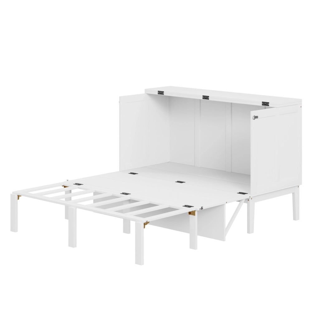 Letto a scomparsa 140x200 cm pieghevole verticale in legno