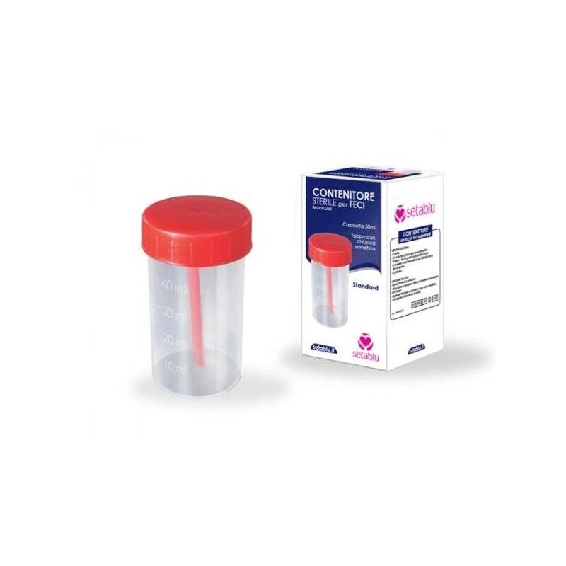CONTENITORE STERILE MONOUSO PER LA RACCOLTA DI FECI 50 ML
