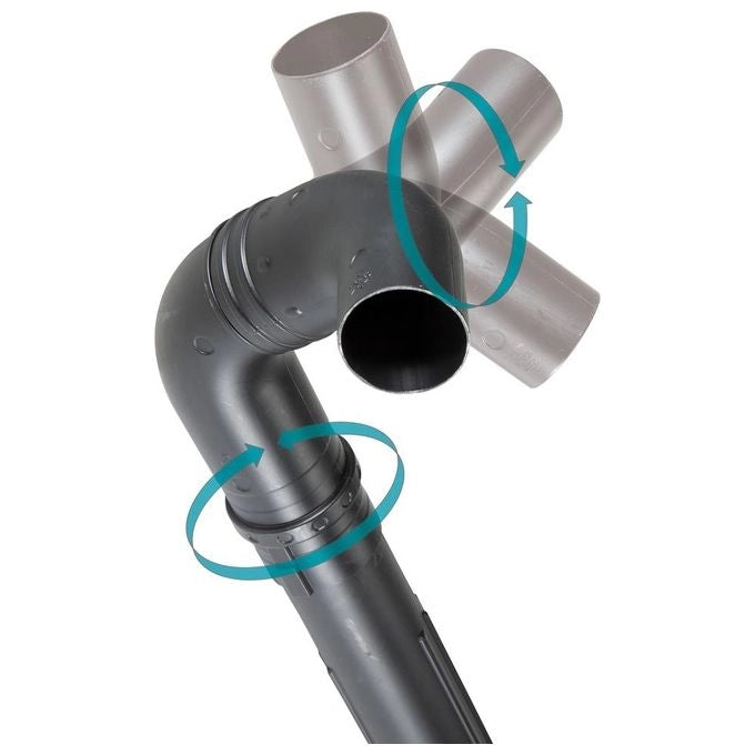 Makita 191B03-8 Kit di Pulizia per Grondaie con 3 Tubi di Prolunga e Terminale Lunghezza Massima 3200 mm Compatibile con Soffiatori Makita DUB184 DUB362 DUB363 colore Nero