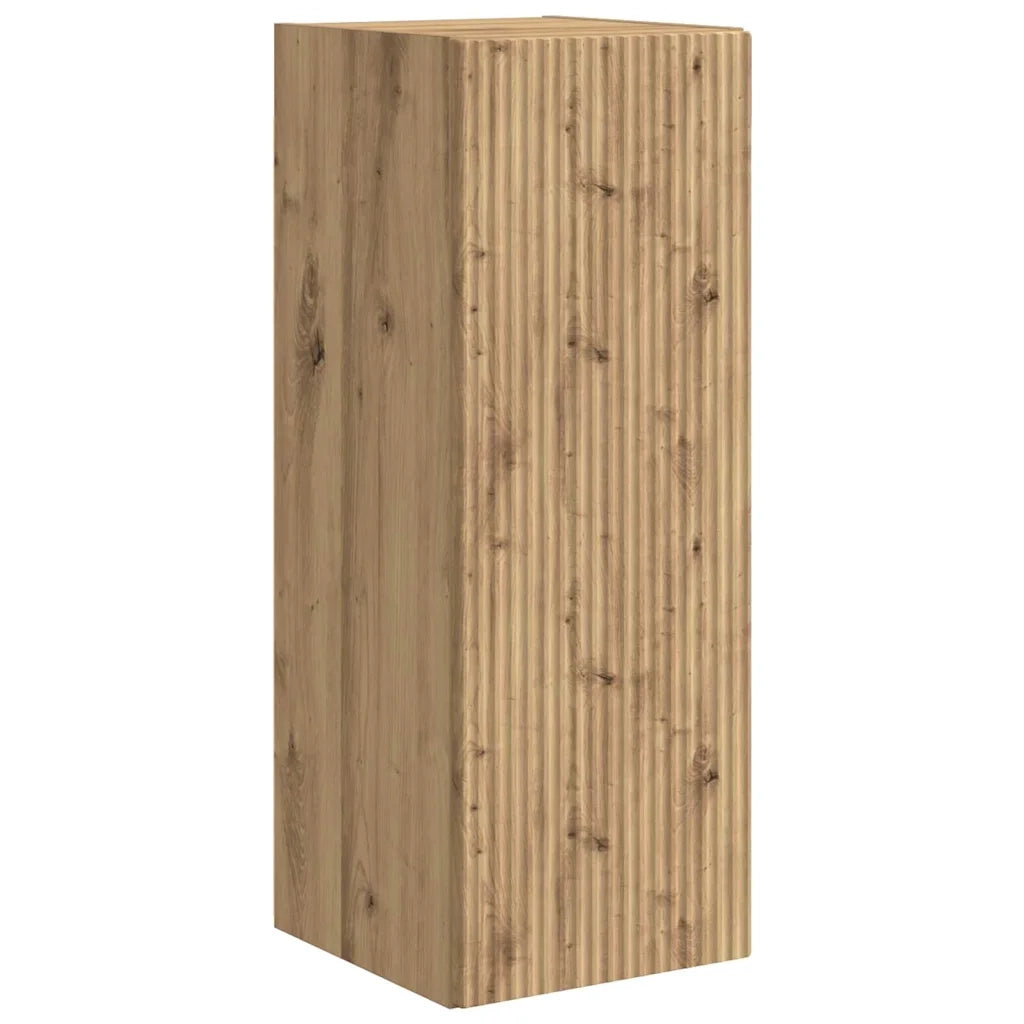 Mobile TV da parete-Mobile TV a Muro-Credenza TV Rovere Artigianale 30 x 31 x 80 cm