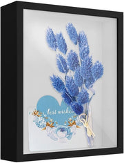 Fotolijst con profondità 22 x 27 cm, cornice per foto 3D, cornice in legno profonda per tavolo da parete, scatola d'ombra 3D, vetrina per medaglia, fiore, souvenir, hobby, nero (5 cm)