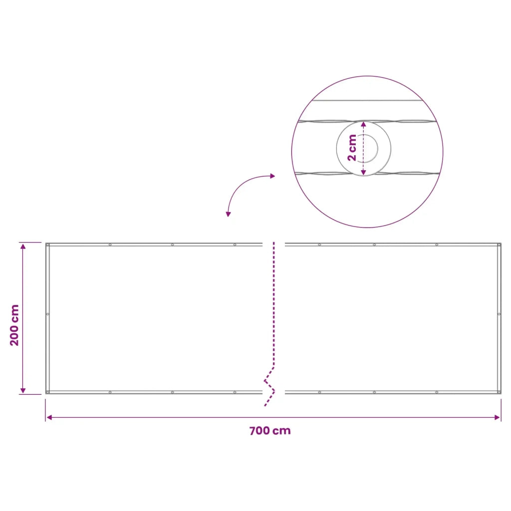 Schermo di Privacy per Balcone 200 x 700 cm 42036347