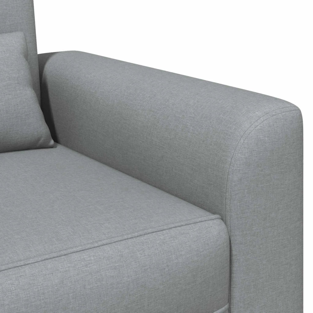 Poltrona-Divano Sedia-Poltroncina Grigio Chiaro Tessuto 791285