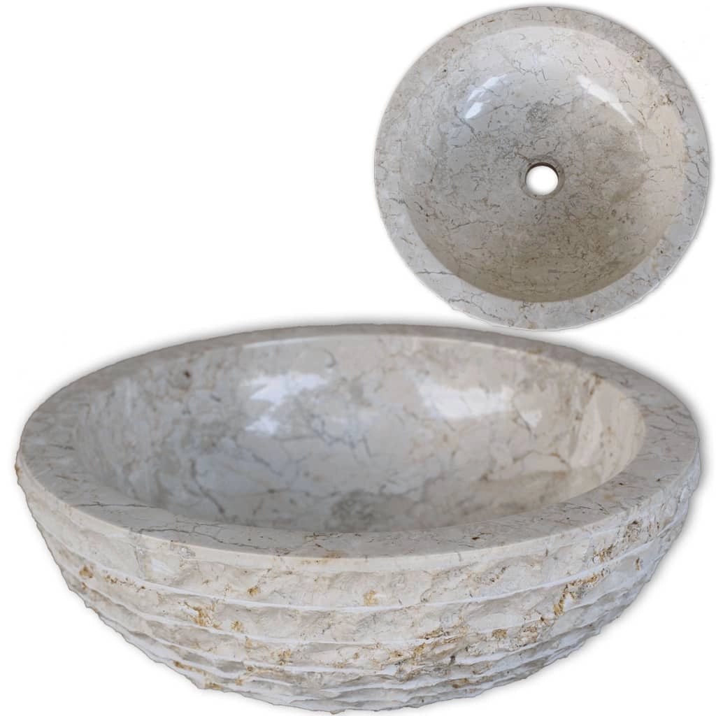 Lavabo in marmo diametro 40 cm colore crema 02_0002837